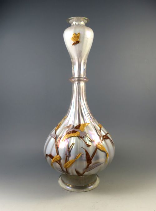 antique josef reidel bohemian glass vase - CATEGORY: ANTIQUE GLASS - DATED 1860