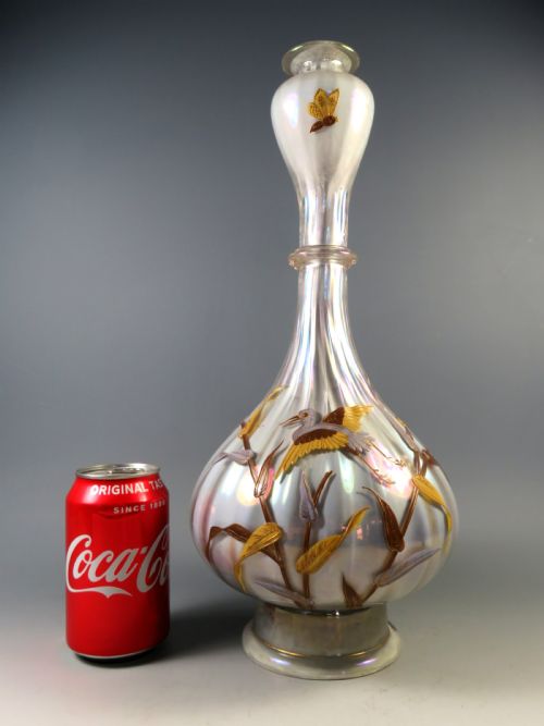 ANTIQUE JOSEF REIDEL BOHEMIAN GLASS VASE - ADDITIONAL PHOTO 9