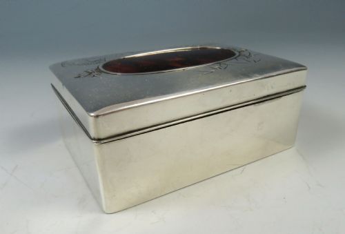 ANTIQUE JAPANESE SILVER TORTOISESHELL BOX MEIJI PERIOD - ADDITIONAL PHOTO 5