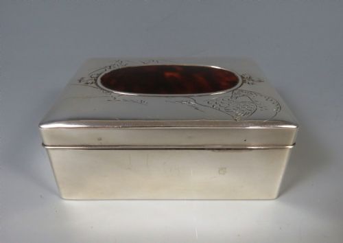 ANTIQUE JAPANESE SILVER TORTOISESHELL BOX MEIJI PERIOD - ADDITIONAL PHOTO 11