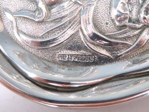 ART NOUVEAU HALLMARKED SILVER HEART SHAPED PIN TRAY - ADDITIONAL PHOTO 3