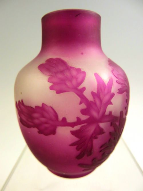 FRENCH NANCY CAMEO GLASS VASE CHARLES VESSIERE - ADDITIONAL PHOTO 1