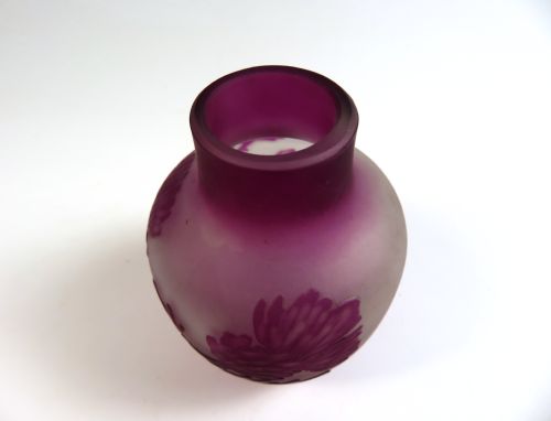 FRENCH NANCY CAMEO GLASS VASE CHARLES VESSIERE - ADDITIONAL PHOTO 4