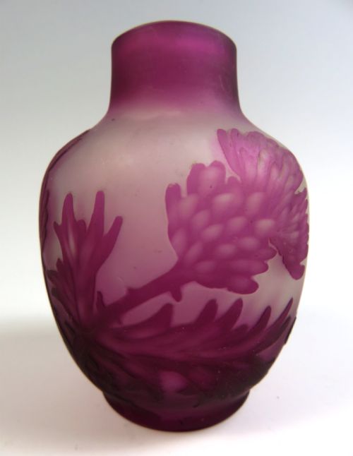FRENCH NANCY CAMEO GLASS VASE CHARLES VESSIERE - ADDITIONAL PHOTO 5