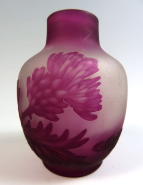 FRENCH NANCY CAMEO GLASS VASE CHARLES VESSIERE - ADDITIONAL PHOTO 6