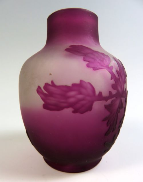 FRENCH NANCY CAMEO GLASS VASE CHARLES VESSIERE - ADDITIONAL PHOTO 8