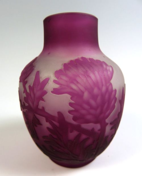 FRENCH NANCY CAMEO GLASS VASE CHARLES VESSIERE - ADDITIONAL PHOTO 9