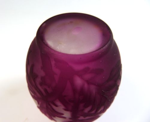 FRENCH NANCY CAMEO GLASS VASE CHARLES VESSIERE - ADDITIONAL PHOTO 10