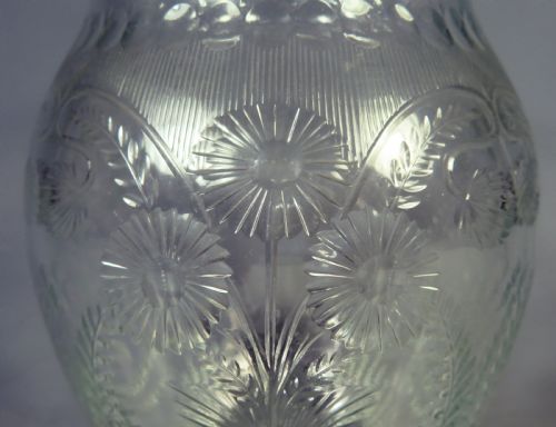 ANTIQUE STEVENS AND WILLIAMS INTAGLIO CUT GLASS VASE ART NOUVEAU - ADDITIONAL PHOTO 4