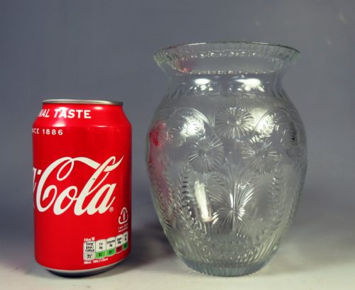 ANTIQUE STEVENS AND WILLIAMS INTAGLIO CUT GLASS VASE ART NOUVEAU - ADDITIONAL PHOTO 7