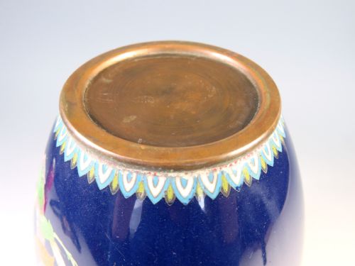 ANTIQUE JAPANESE CLOISONNE ENAMEL PHEASANT VASE MEIJI PERIOD - ADDITIONAL PHOTO 8