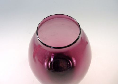 ANTIQUE LEERDAM GLASS K P C DE BAZEL MAUVE VASE - ADDITIONAL PHOTO 3
