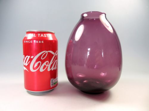 ANTIQUE LEERDAM GLASS K P C DE BAZEL MAUVE VASE - ADDITIONAL PHOTO 4