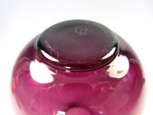 ANTIQUE LEERDAM GLASS K P C DE BAZEL MAUVE VASE - ADDITIONAL PHOTO 5