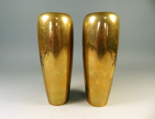 PAIR OF JAPANESE MEIJI PERIOD INLAID BRONZE COCKEREL VASES BY NOGAWA - ADDITIONAL PHOTO 8