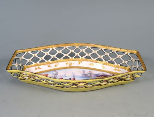 ANTIQUE HAND PAINTED BILSTON ENAMEL DISH - ADDITIONAL PHOTO 1