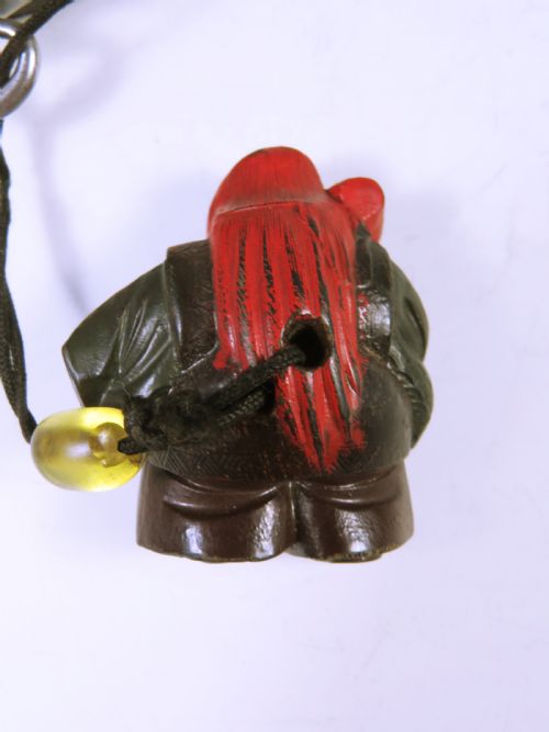 JAPANESE MEIJI PERIOD LACQUER AND SILVER INRO AND NETSUKE - ADDITIONAL PHOTO 5