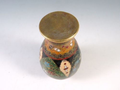ANTIQUE JAPANESE CLOISONNE ENAMEL VASE - ADDITIONAL PHOTO 6