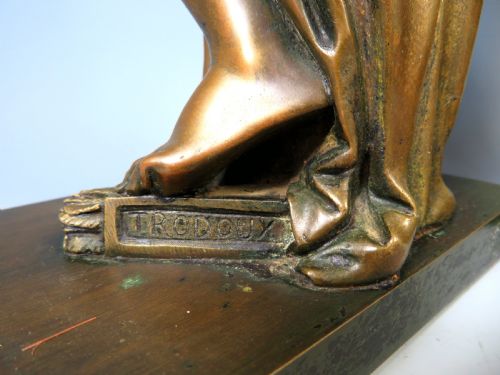 PAIR 19TH C FRENCH BRONZES DIANA THE HUNTRESS AND AMPHITRITE - ADDITIONAL PHOTO 5
