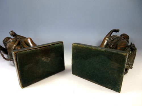 PAIR 19TH C FRENCH BRONZES DIANA THE HUNTRESS AND AMPHITRITE - ADDITIONAL PHOTO 7