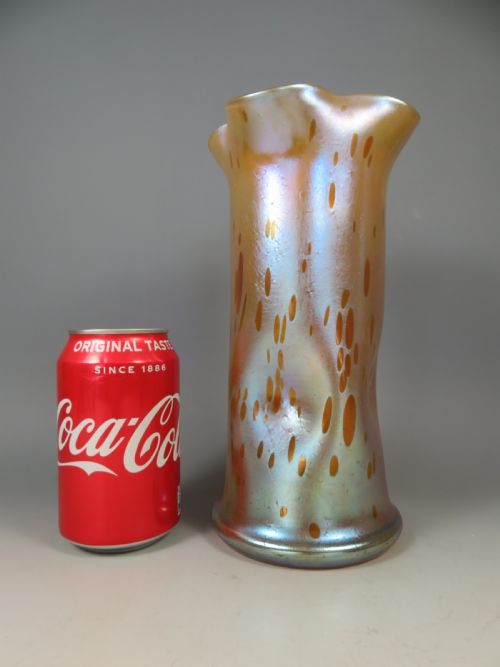 ANTIQUE LOETZ BOHEMIAN GLASS ASTRAEA VASE - ADDITIONAL PHOTO 5