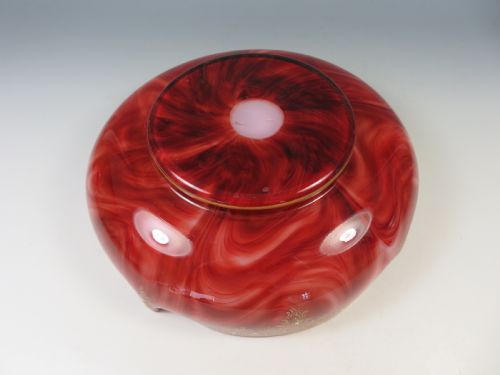 ANTIQUE BOHEMIAN LOETZ GLASS CARNEOL BOWL - ADDITIONAL PHOTO 4