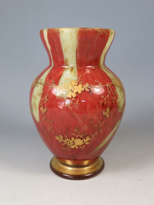 antique french cristallerie clichy glass vase - CATEGORY: ANTIQUE GLASS - DATED 1880