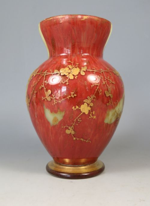 ANTIQUE FRENCH CRISTALLERIE CLICHY GLASS VASE - ADDITIONAL PHOTO 1