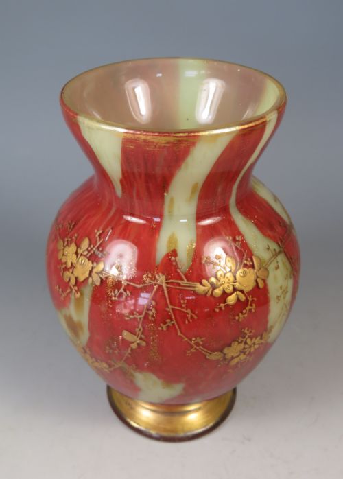 ANTIQUE FRENCH CRISTALLERIE CLICHY GLASS VASE - ADDITIONAL PHOTO 2