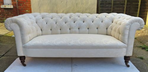 antique button back chesterfield sofa cope and collinson - CATEGORY: ANTIQUE SOFAS - DATED VICTORIAN