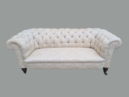 ANTIQUE BUTTON BACK CHESTERFIELD SOFA COPE AND COLLINSON - ADDITIONAL PHOTO 2