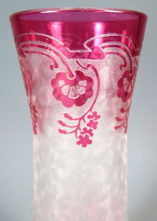 ANTIQUE VAL ST LAMBERT CAMEO GLASS VASE - ADDITIONAL PHOTO 3