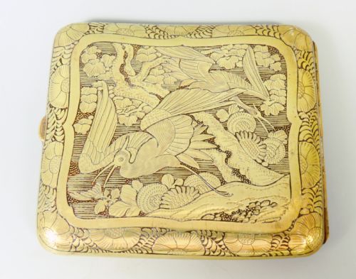 ANTIQUE JAPANESE KOMAI STYLE DAMASCENE CIGARETTE CASE - ADDITIONAL PHOTO 4