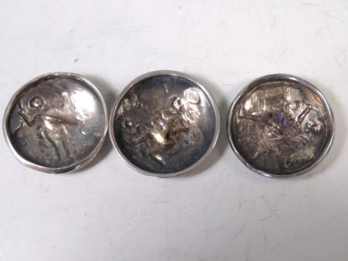 ANTIQUE BOXED SET 12 SILVER BUTTONS - ADDITIONAL PHOTO 6