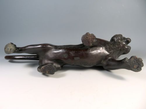 ANTIQUE JAPANESE MEIJI PERIOD BRONZE TIGER OKIMONO - ADDITIONAL PHOTO 6