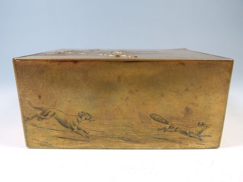 VICTORIAN BRASS HUNTING BOX - ADDITIONAL PHOTO 1