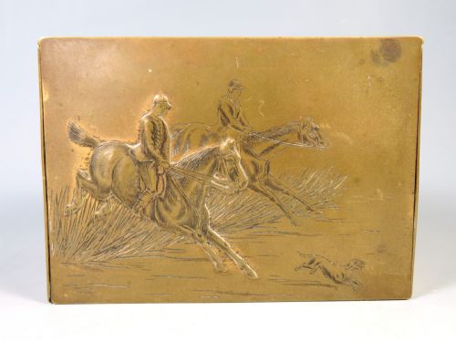 VICTORIAN BRASS HUNTING BOX - ADDITIONAL PHOTO 5