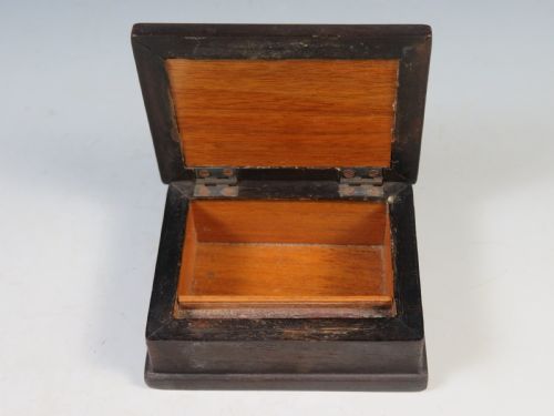 ANTIQUE PIETRA DURA CARVED WOOD MATCH SAFESTRIKER BOX - ADDITIONAL PHOTO 5