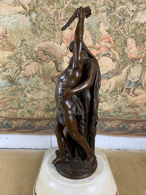 STUNNING LARGE BRONZE GROUP GLORIA PATRIAE BY EUGENE MARIOTON - ADDITIONAL PHOTO 8