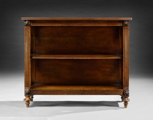 A REGENCY MAHOGANY OPEN DWARF BOOKCASE - ADDITIONAL PHOTO 1