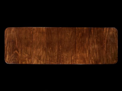 A GEORGE III MAHOGANY THREE PILLAR DINING TABLE - ADDITIONAL PHOTO 1