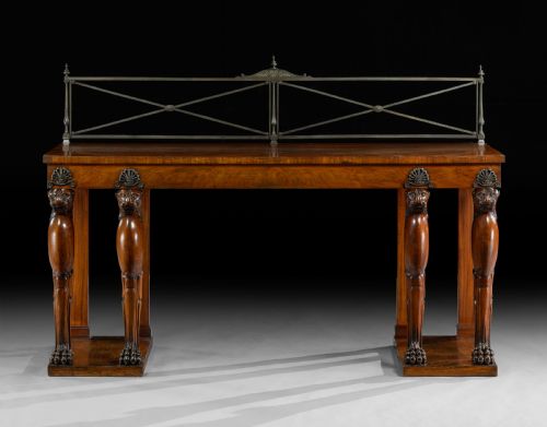 AN IRISH REGENCY PERIOD MAHOGANY SERVING TABLE ATTRIBUTED TO MACK WILLIAMS AND GIBTON - ADDITIONAL PHOTO 1
