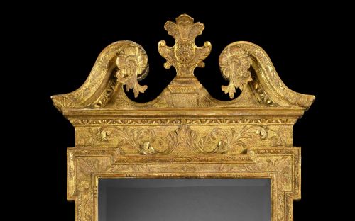 A GEORGE II GILTWOOD AND GESSO CARVED PIER MIRROR - ADDITIONAL PHOTO 1