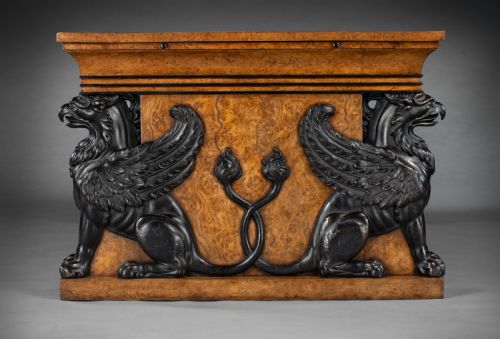 AN IMPORTANT REGENCY BURR OAK PARTNERS DESK - ADDITIONAL PHOTO 1