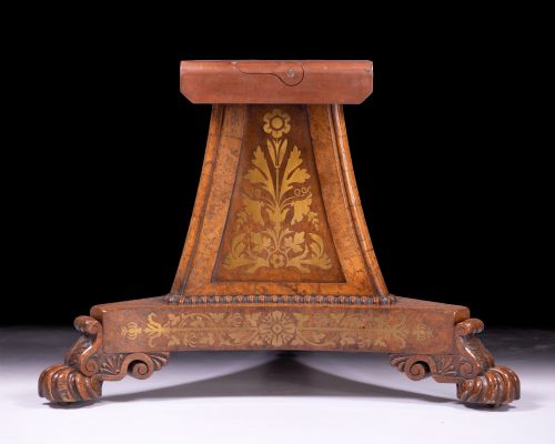 A GEORGE IV POLLARD OAK CENTER TABLE - ADDITIONAL PHOTO 2
