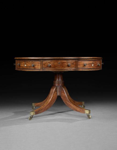 A GEORGE III MAHOGANY DRUM TABLE - ADDITIONAL PHOTO 1