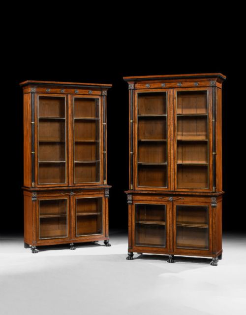 PAIR OF REGENCY MAHOGANY BOOKCASE ATTRITBUTED TO MARSH TATHAM