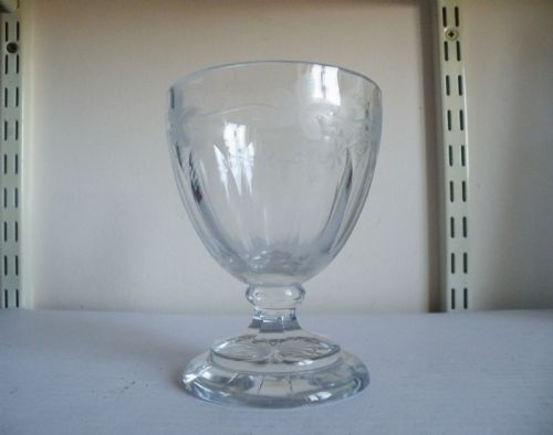 A LARGE 19th CENTURY CUT AND ENGRAVED GLASS RUMMER