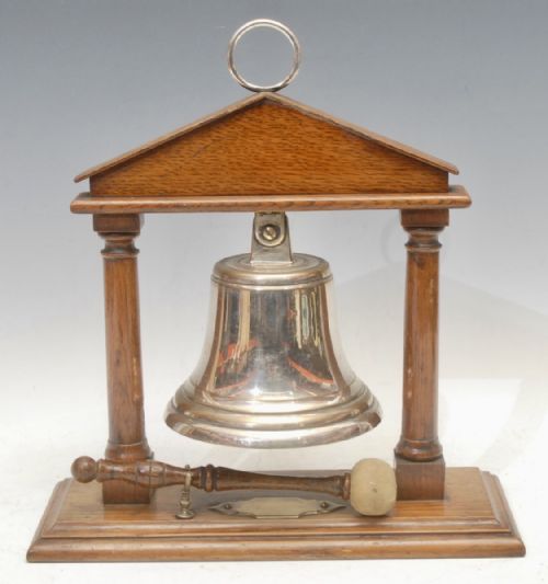 victorian silver plated dinner gong - CATEGORY: ANTIQUE MISCELLANEOUS - DATED VICTORIAN