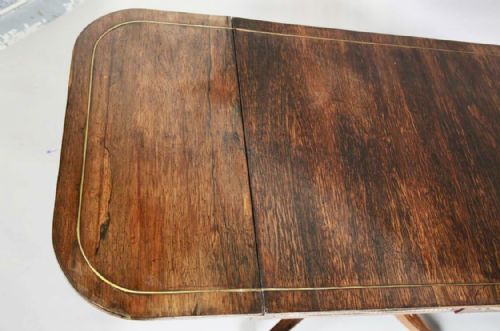 HIGH REGENCY ROSEWOOD AND BRASS INLAID SOFA TABLE - ADDITIONAL PHOTO 2
